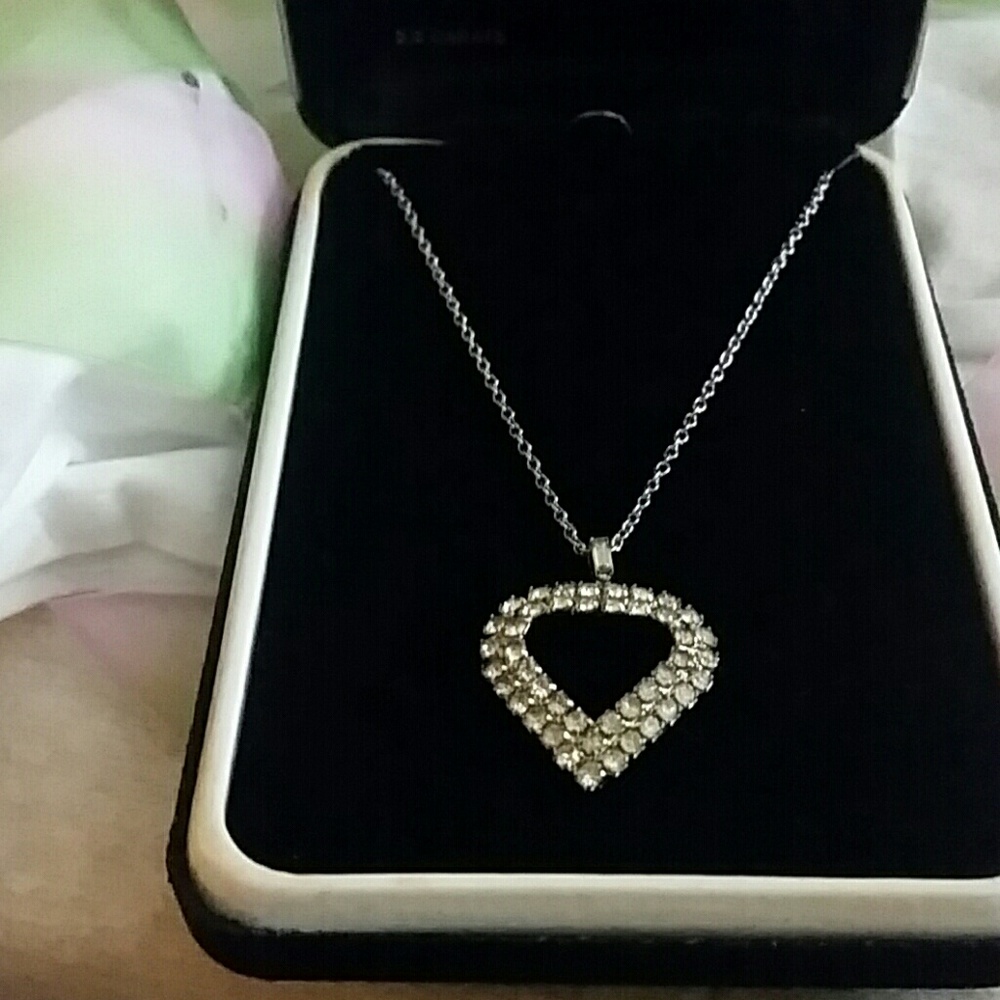 CZ heart necklace